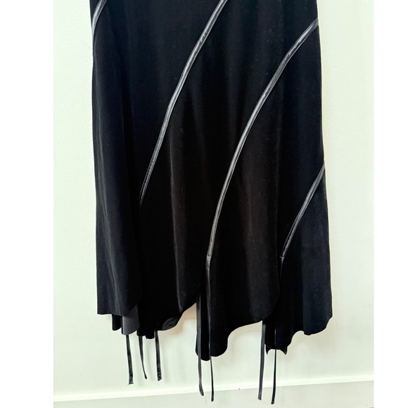 Vintage Robbie Bee Womens Velvet Whimsigoth Midi Dress Size 6 Black Fairy Grunge - Picture 4 of 11